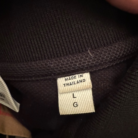 BLACK BURBERRY POLO SIZE LARGE - Picture 4 of 5